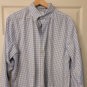 Charles Tyrwhitt Long-Sleeve Button-Down Shirt - Blue Checked